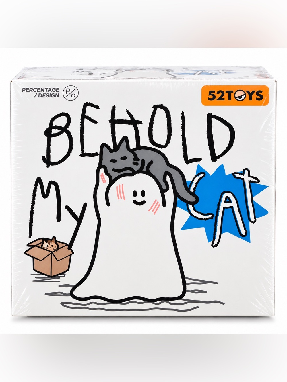 Behold My Cat Collectible Figure - White & Gray box